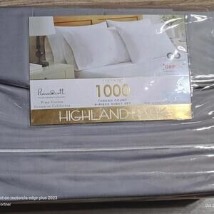 Highland Park 1000 Thread Count 6-piece Sheet Set - Alloy Grey Queen Size NIP